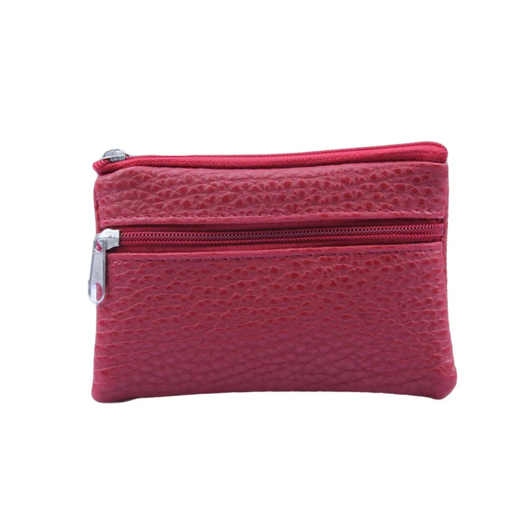 Длинный кошелек для монет, женский модный кожаный кошелек на молнии, сумка для ключей, клатч, кошелек, дамские сумки, кожаная сумка, чехол для ключей, кошельки - Цвет: Red 1