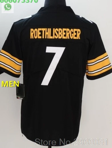 For men Питтсбург A++ Качественная мужская футболка для взрослых ben roethlisberger 7 Le'Veon Bell 26 Antonio коричневый 84 alejandro villanueva 78 - Цвет: For men