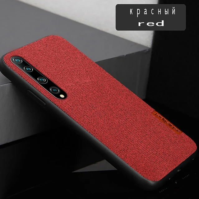 Fabric Man business Magnetic case For POCO X3 Pro coque For xiaomi mi 10 pro 10Ultra 9SE 9 T cover For Redmi note 9s 9 pro 8 7 All red