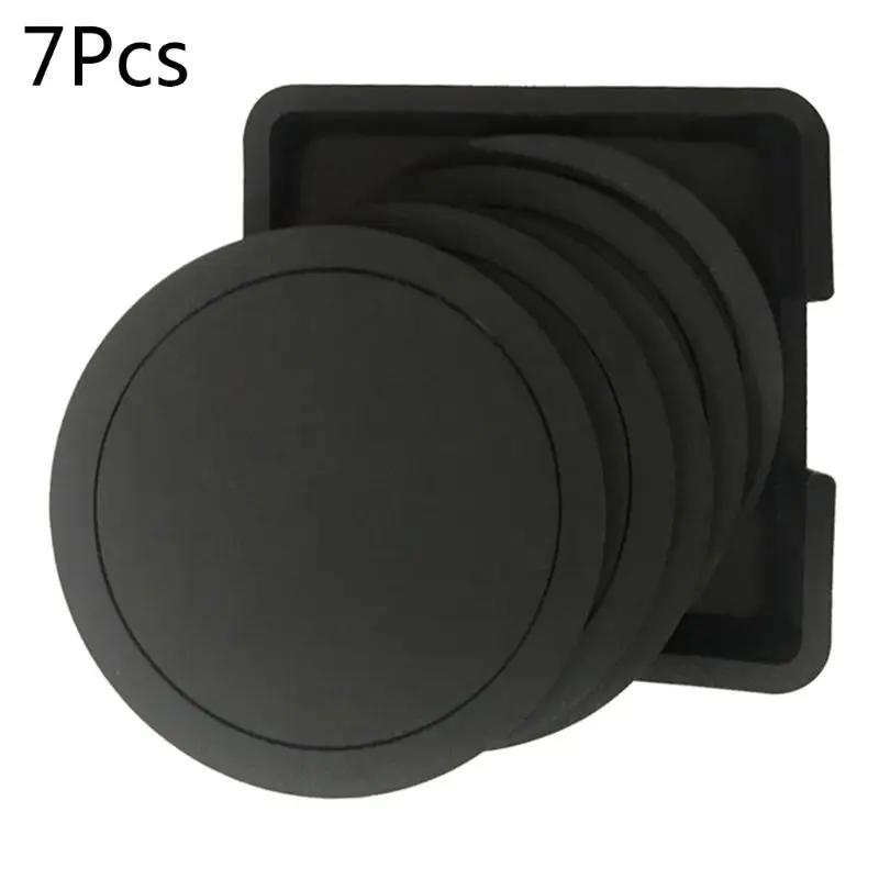 7 Uds antideslizante de silicona beber posavasos Set soporte taza de montaña conjunto tapete
