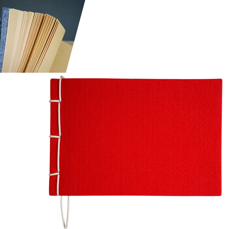 Бумага для поделок в стиле ретро в китайском стиле пустой эскиз блокнот винтажный пустой блокнот для рисования Дневник для набросков блокнот для заметок канцелярские принадлежности - Цвет: Red White Kraft