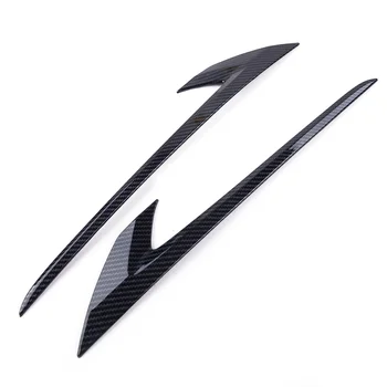 

2pcs Plastic Black Carbon Fiber Texture Car Rear Tail Light Lamp Eyebrow Trim Cover Fit For Toyota Corolla Hatchback 2019 2020