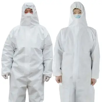 

Disposable Unisex Anti Droplet Waterproof Hooded Isolation Protection Coverall