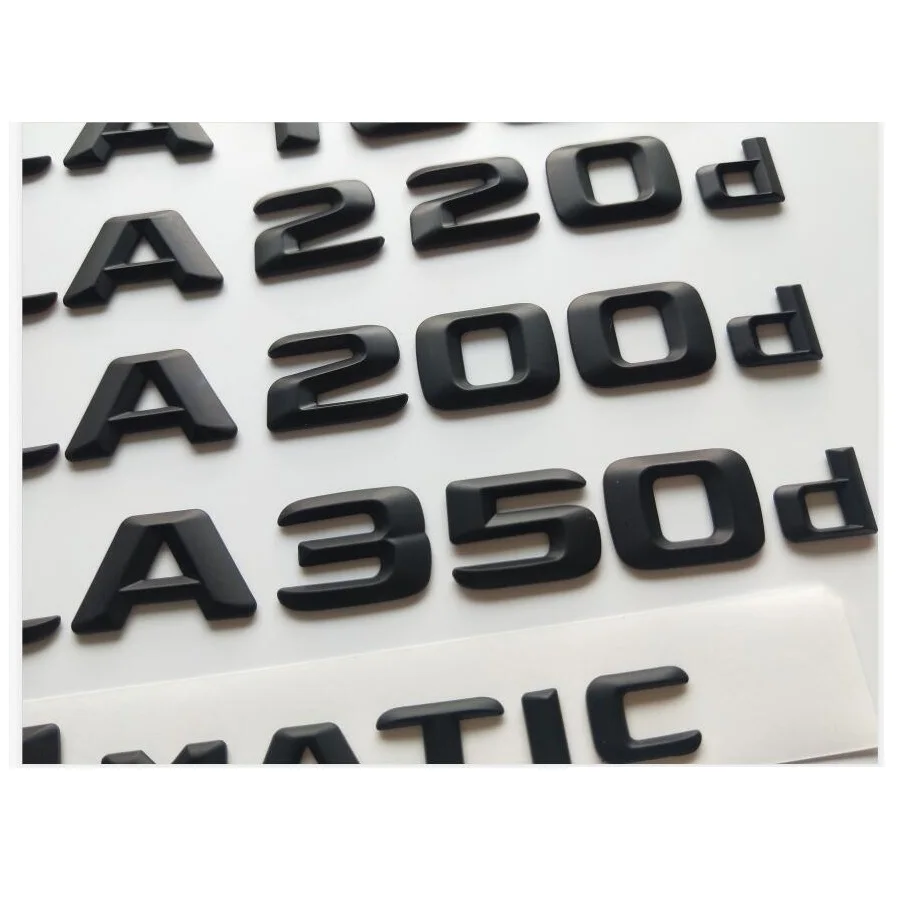 Gloss Black Rear Boot Emblem For Mercedes-Benz W176 A-Class – 1768170016, Adhesive Mount