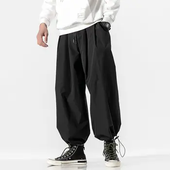 

2020 Men's Wide Leg Pants Hip Hop Style Casual Pants Harem Pants Black/grey Color Trousers Streetwear Joggers Sweatpants M-5XL