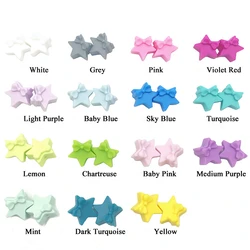 10pcs Silicone Teething Beads Five-pointed Star Food Grade Baby Silicone Beads BPA Free Babies Accessories Newborn Toys