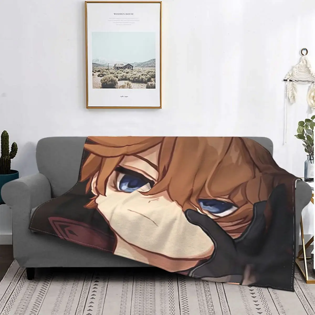 

Ajax Childe Genshin Impact Blankets Fleece Decoration Anime Multi-function Soft Throw Blanket for Home Couch Rug Piece