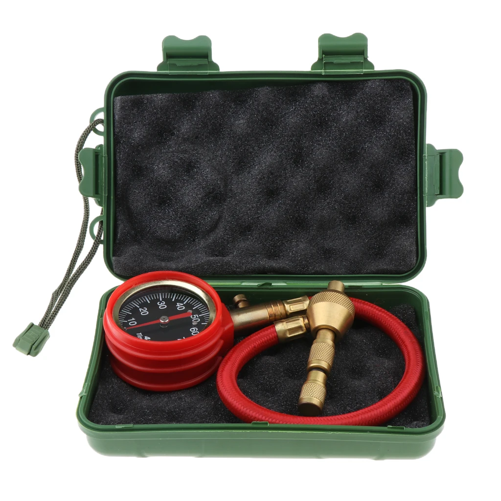 Automatic Tire Deflators with 0-70 PSI Tire Pressure Gauge Valve Repair Kit & Custom Foam Case for Jeep Truck ATV Tires