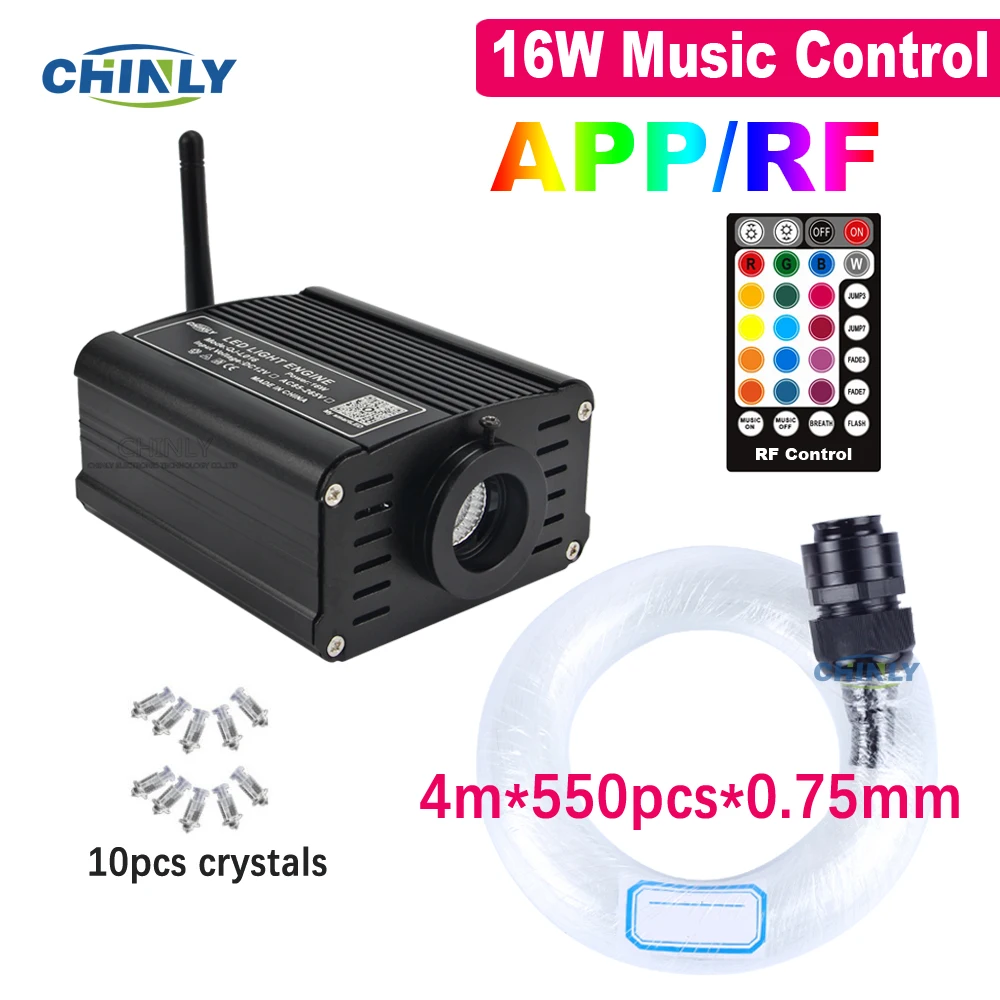 Led Fiber Optic Light Kit Smartphone App Bluetooth Control Star