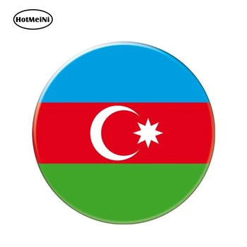 

HotMeiNi 13cm x 13cm Auto Moto Bike Suitcase Laptop Flag Round Azerbaijan Decal Reflective Car Sticker Waterproof Car Styling