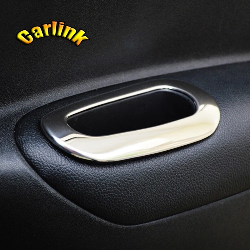 

ABS Chrome Car Interior Armrest handle Cover Trim Sticker Car styling For Citroen C-Elysee/Peugeot 301 2013-2016 accessories