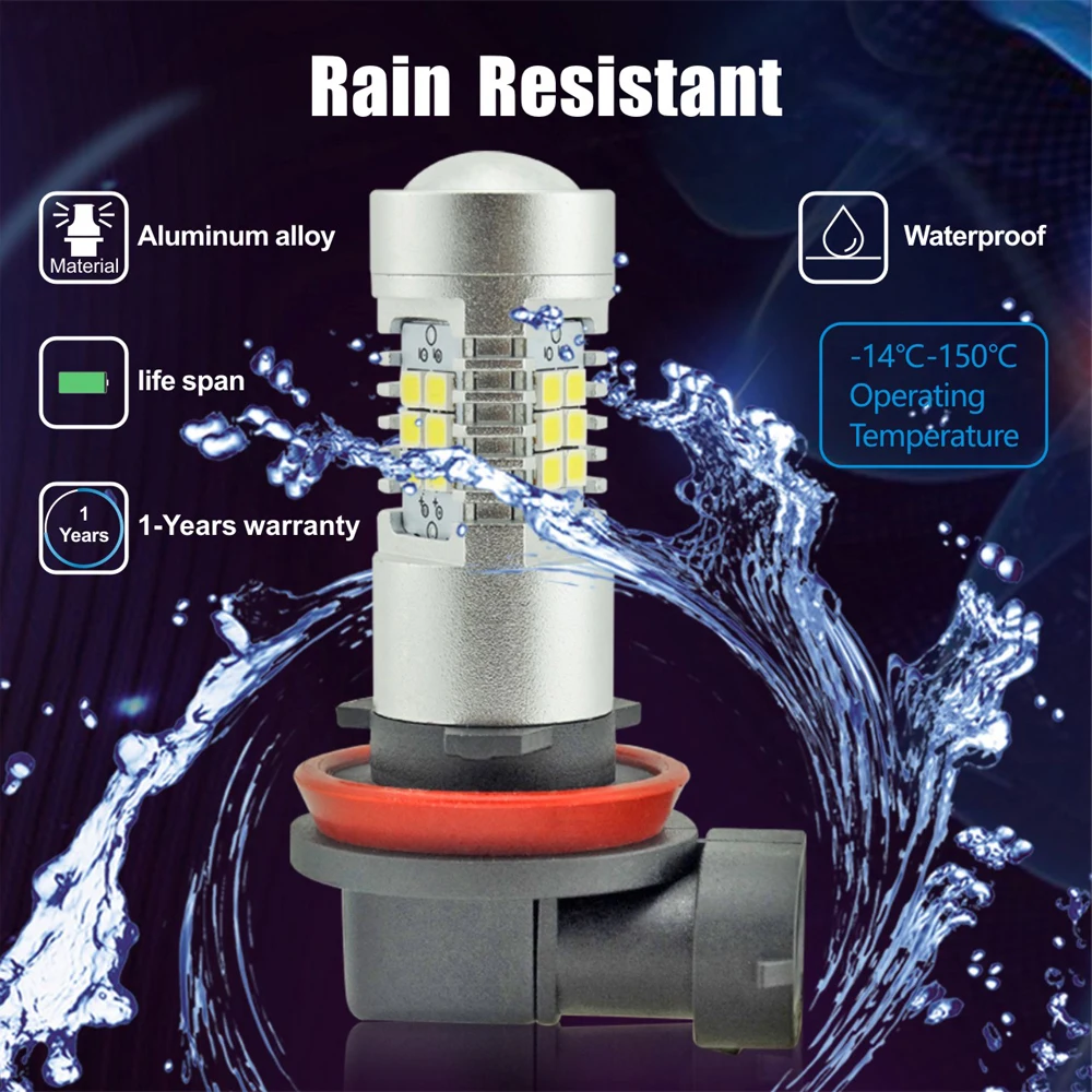 VANSSI 2 шт. H8 H11 H16 светодиодный ные лампы HB4 9006 H10 9145 противотумансветильник фары 21ex