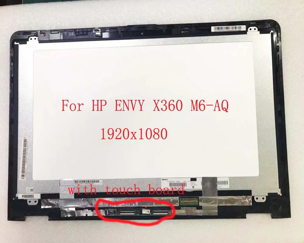 For HP ENVY x360 15-AQ 15.6&quot FHD LCD LED Touch Screen Assembly+Bezel 30 pin 1920*1080 LP156WF6-SPM2 digitizer panel with frame |