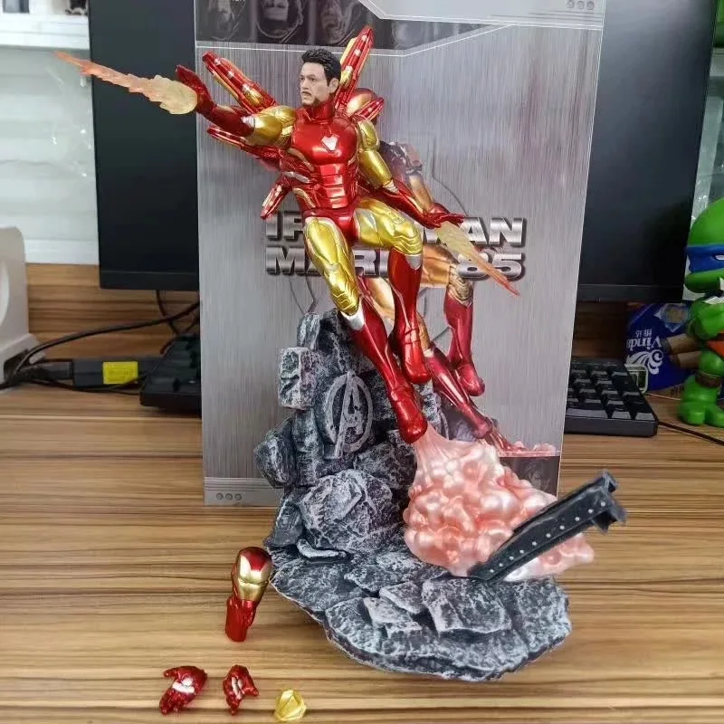 Marvel Мстители Железный человек MK85 с 2 головой статуя 1/10 Фигурки игрушки