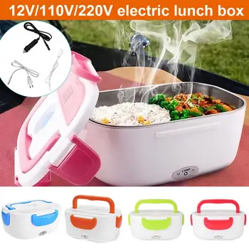 

Electric Lunch Box 220V/110V Portable Food-Grade Heating Food Container Box Food Warmer 4 Buckles Dinnerware Sets Dropshipping
