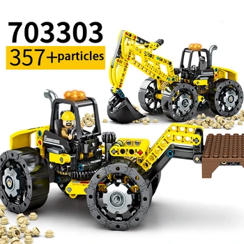 

357pcs Engineering Builing Blocks Technic Truck Forklift Bricks Multifunctional Engineering Vehicle City Construction Toy WJ089