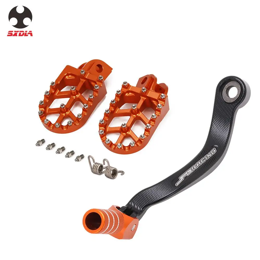Motorcycle CNC Foot Peg Rest Footpeg Footrest Shifter Shift Lever Pedal For KTM EXC SX XC XCW SXF 150 250 300 450 EXC250 SXF450