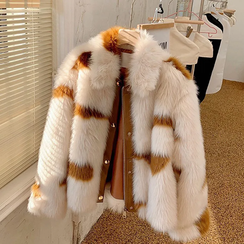 2021 new fashion women's clothing Fur &amp Faux Full Double-faced coats and jackets women | Женская одежда