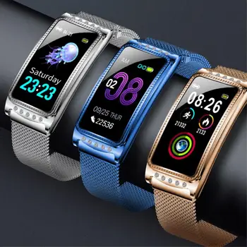 

F28 Stylish Women Buletooth Smart Bracelet Color Screen IP68 Waterproof Multi-language Smart Watch for IOS for ANDROID