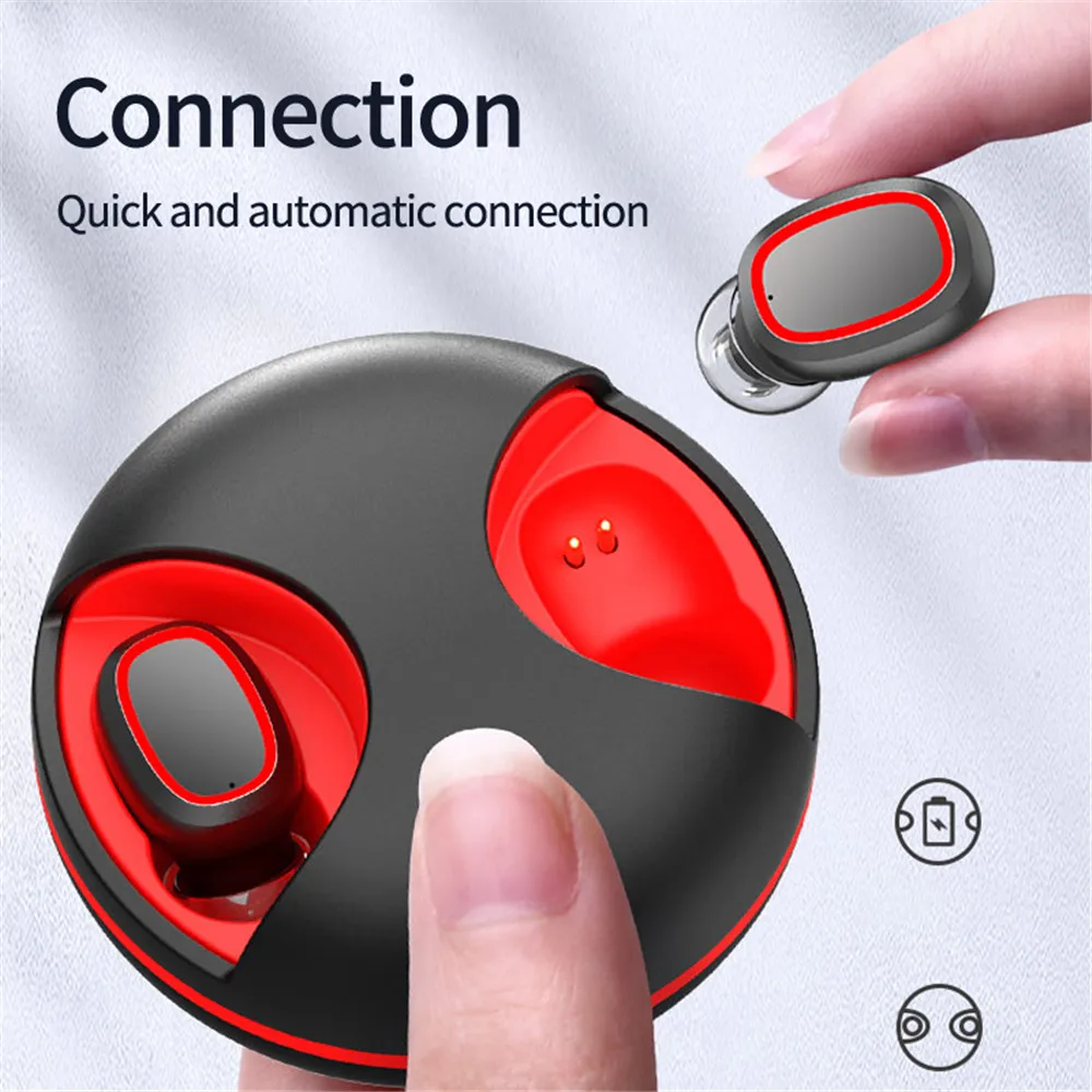 NEW Wireless Headphones Touch Control Bluetooth V5 0 Earphones Rotation LED Display Sports Earbuds Headsets For Xiaomi Huawei