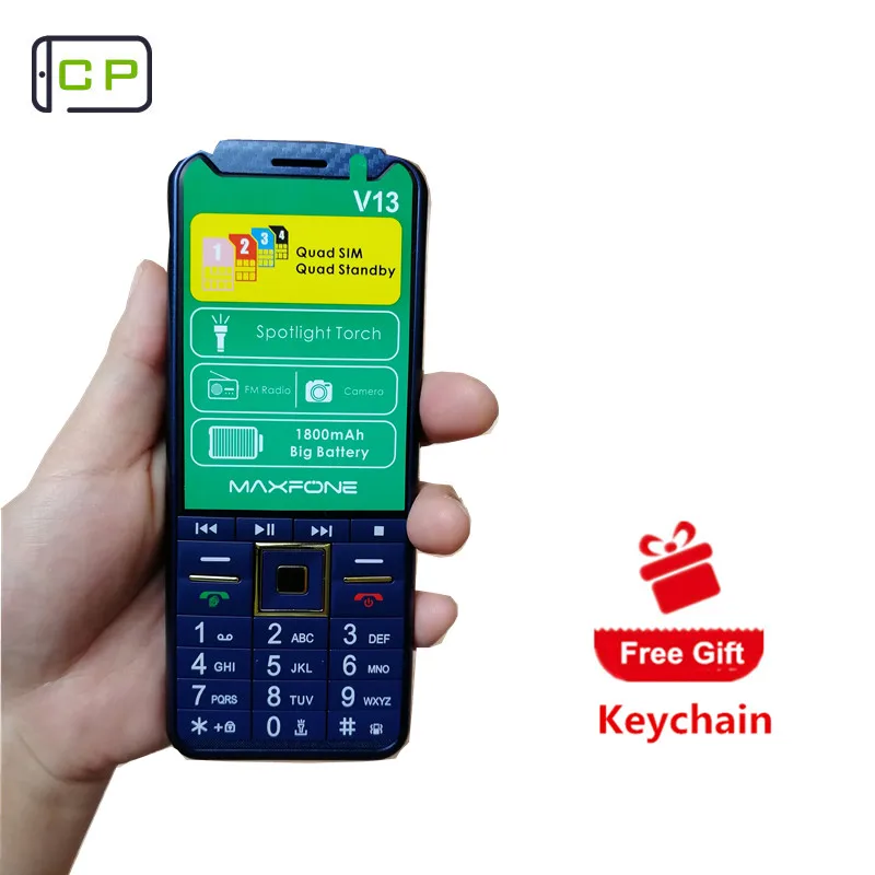 Maxfone V13 кнопочные мобильные телефоны с 2 8 дюйма 1800 мАч мобильный телефон ГСМ