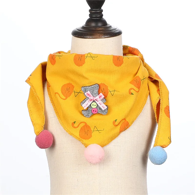 Треугольный хлопковый шарф, полотенце для малышей, осенне-зимняя шаль для девочки, детский шейный платок, детский шарф - Цвет: C31