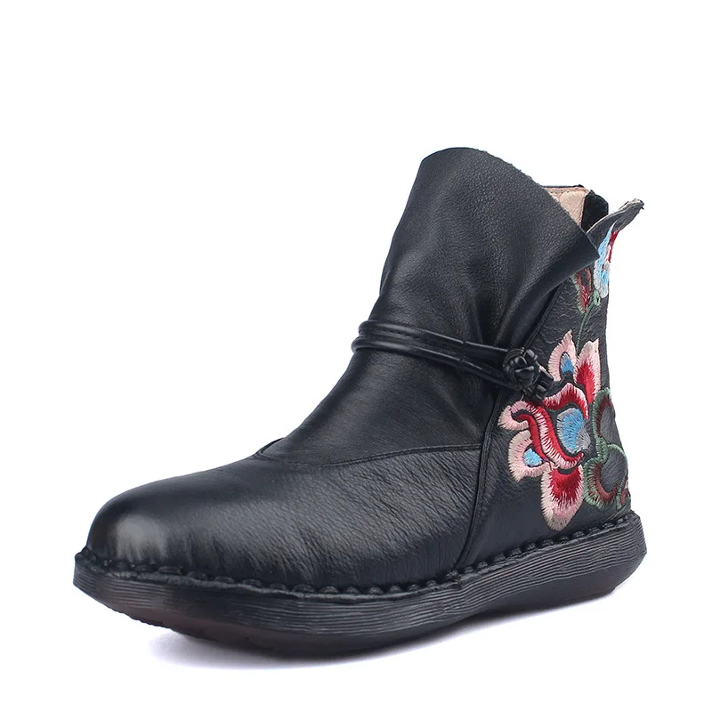 

U32802 Martin's boots embroidered with national style in autumn and winter