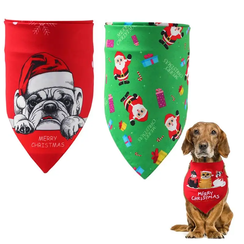 New Christmas Dog Bandanas Large Pet Scarf Pet Bandana For Dog Washable