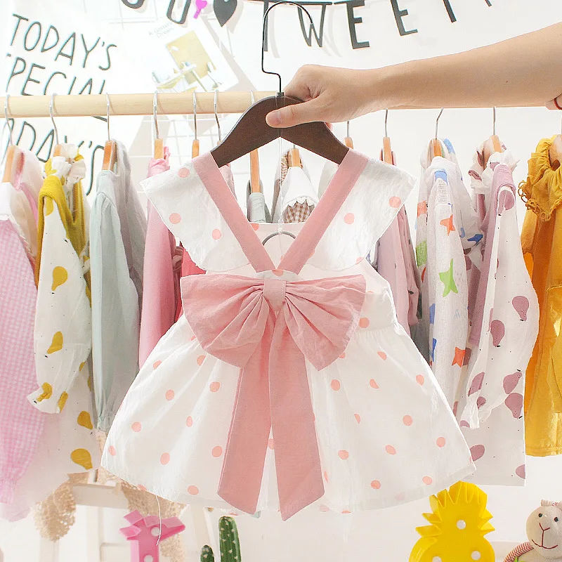 Одежда для маленьких девочек платье для девочки 1 года; платье для первого дня рождения; платье Новое модное милое платье принцессы; платье для малышей; Одежда для младенцев; платья для малышей