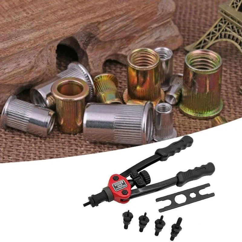 BT-606 Manual Riveter Nut Tool M3-M10 Hand Blind Riveter Gun Rivet Nut Pull Cap Auto Set Rivet head