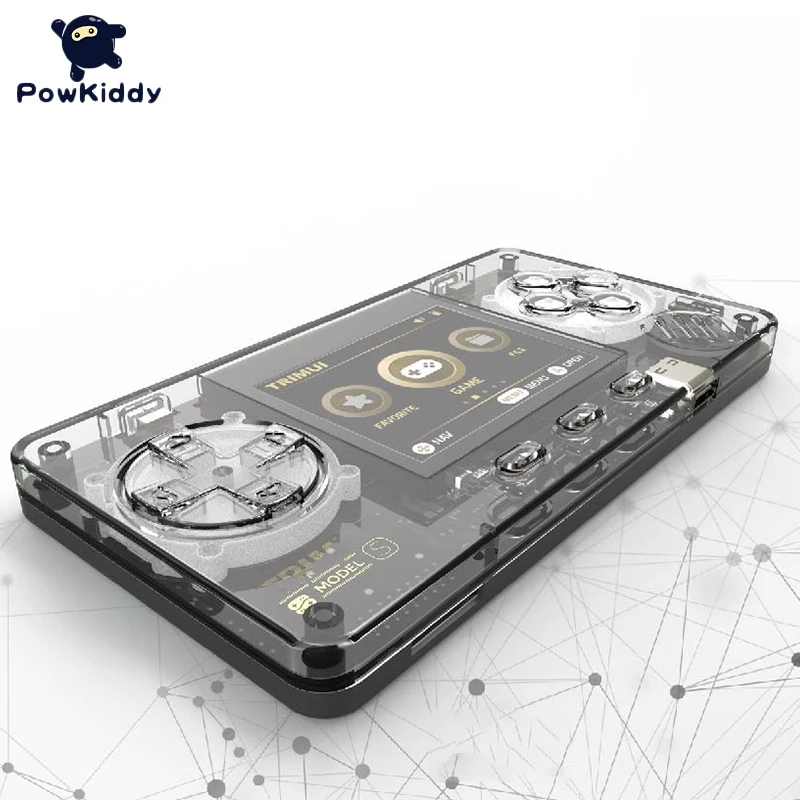 POWKIDDY A66 детская Ретро Мини Портативная прозрачная игровая консоль 2 0 дюйма