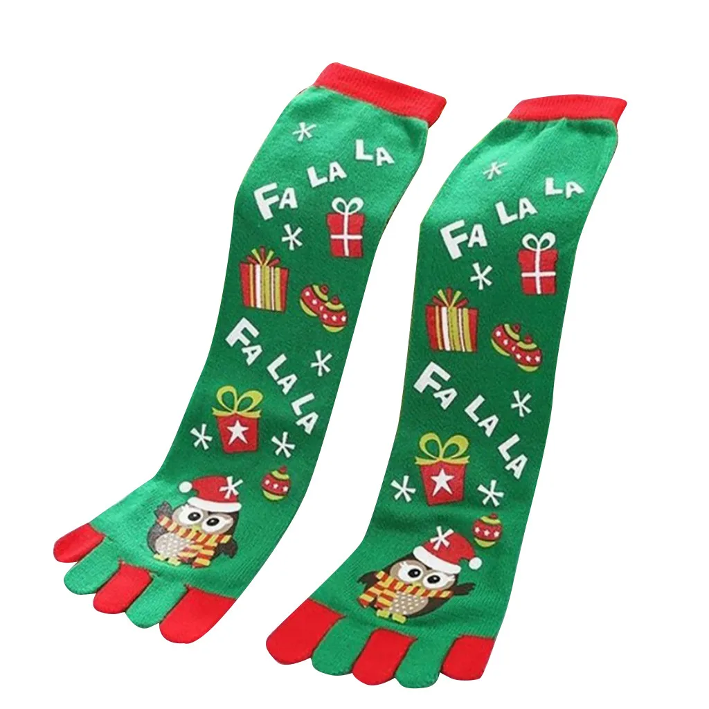 2 шт модные рождественские носки с пальцами рождественские женские повседневные носки милые длинные носки унисекс medias de mujer гольфы женски# C10