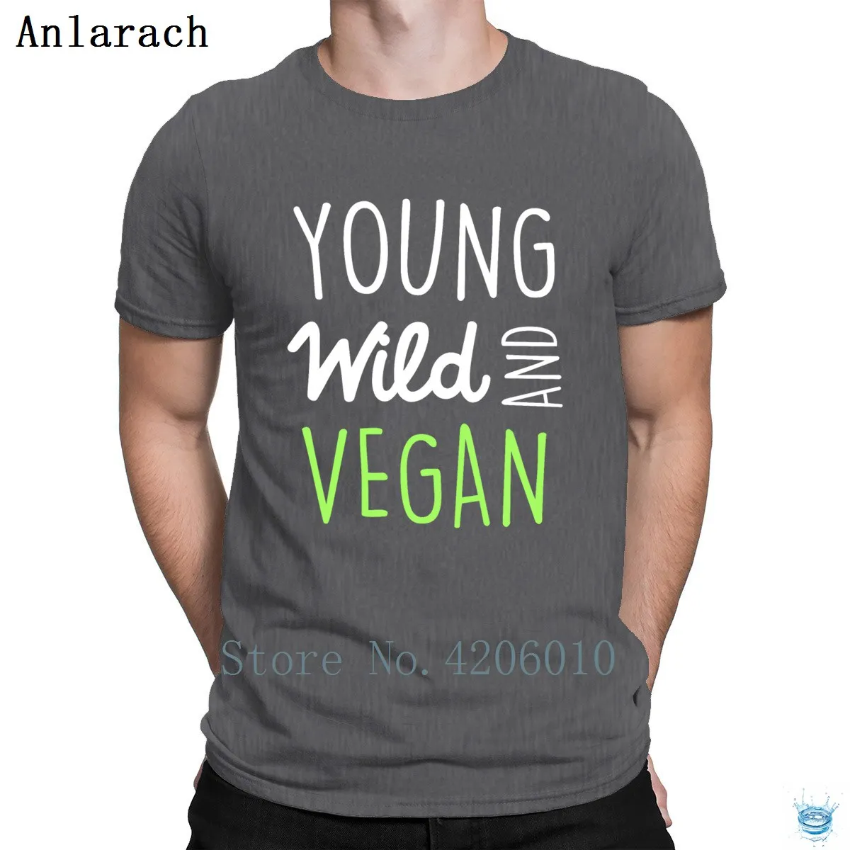 Young Wild And Vegan футболка, потрясающая, на заказ, интересные фотографии, футболка для мужчин, хлопок, базовая, однотонная, солнечный свет, Anlarach, новинка