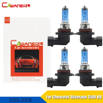 

Cawanerl 4 Pieces 100W 9006 + 9005 Car Styling Halogen Bulb Headlight Light 12V For Chevrolet Silverado 1500 HD 2001-2006