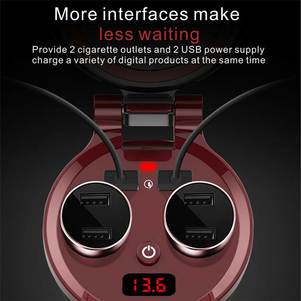 В автомобиле Bluetooth Hands Free MP3 два прикуривателя порт питания плеер телефон на радио fm-передатчик модулятор два USB# Ger