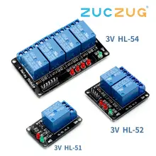 1 шт. 1 2 4 канала 3 В релейный модуль 3,3 В низкий уровень съемки с лампой