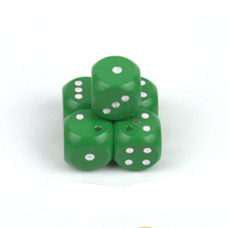 Green Silver 3 шт деревянные игральные кости D6 двухсторонние игральные кости 20 мм точечные кубики Круглый Coener для детских игрушек настольные игры - Цвет: Green Silver