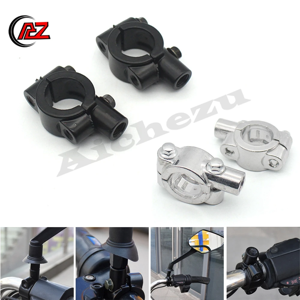 2pc 8mm 10mm Motorcycle Rearview Mirror Holder Suit Black For 1290 R Gt