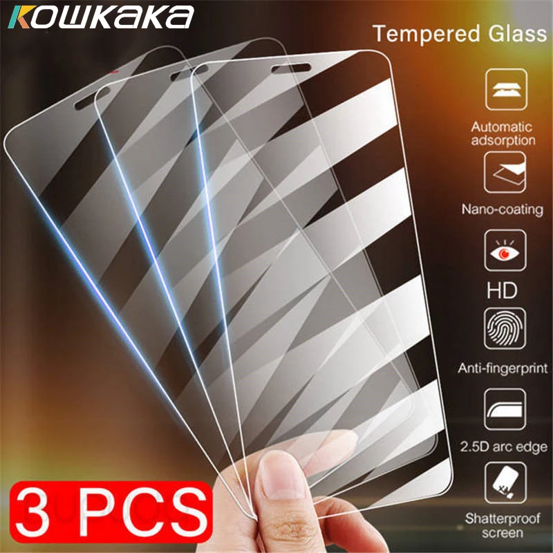 

3Pcs Full Cover Glass Toughened film iPhone 11 Pro X XS Max XR Tempered Glass For iPhone 7 8 6 6s Plus 5 5S SE Screen Protector