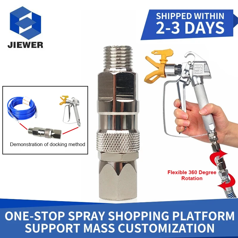 AirlessSprayGunHoseSwivelAdapterAdapterStainlessSteelSprayer