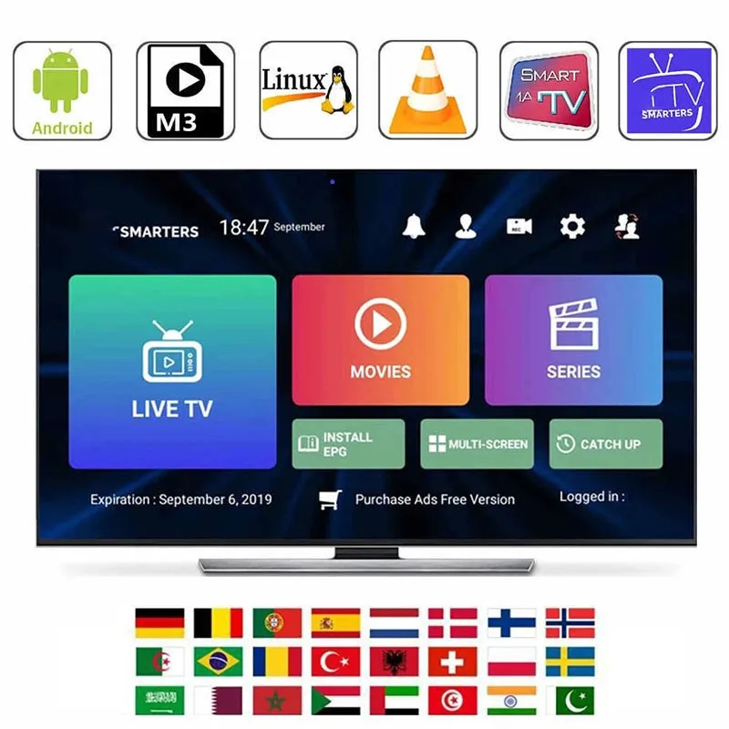 Смарт-ТВ Xtream Smart TV 4K FHD Pro Android ios для IP M 3U XXX Италия Германия Великобритания США