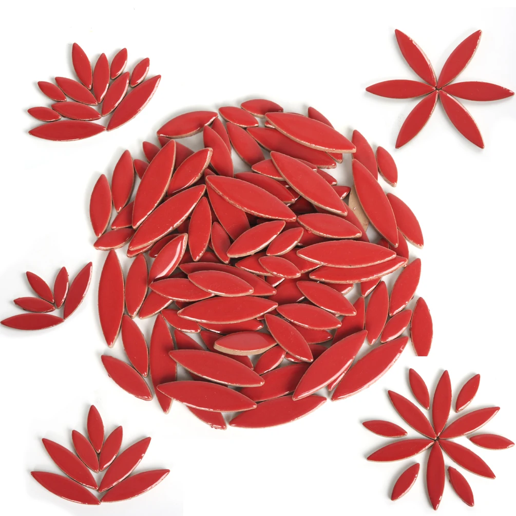 Description Picture 5 of item100g Irregular Ceramic Mosaic Tiles Multi Color Petal Mosaic Tiles DIY Mosaic Making Stones for Craft Hobby Arts Wall Decoration