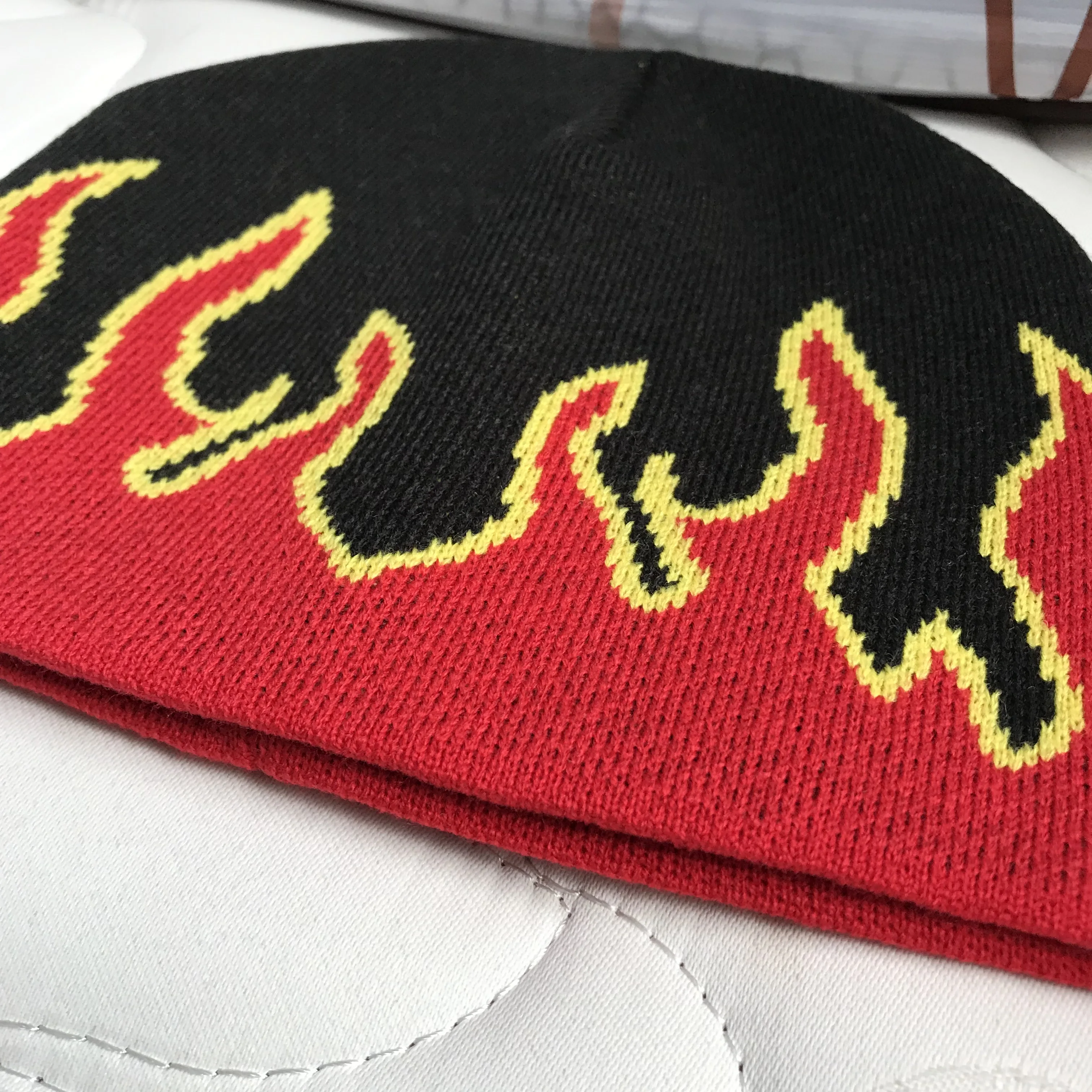 ASAP ROCKY Flame Beanies Теплые Зимние головные уборы для мужчин и женщин женские часы Docker Skull cap вязаные хип-хоп осенние Skullies для улицы