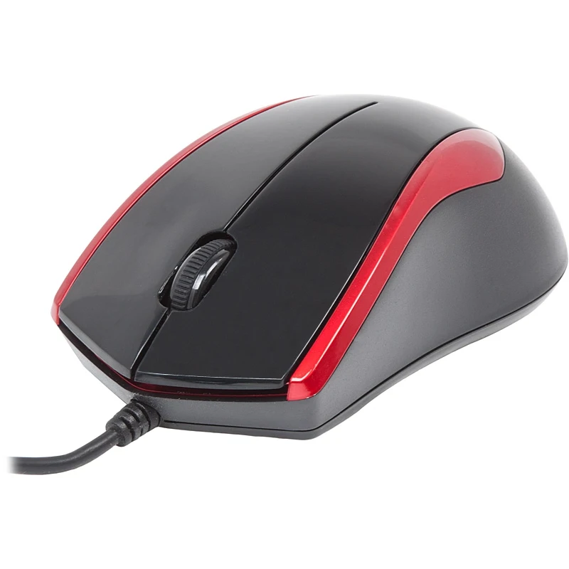 Мышь A4 V-Track Padless N-400-2 черный/красный оптическая(1000dpi) USB(2but