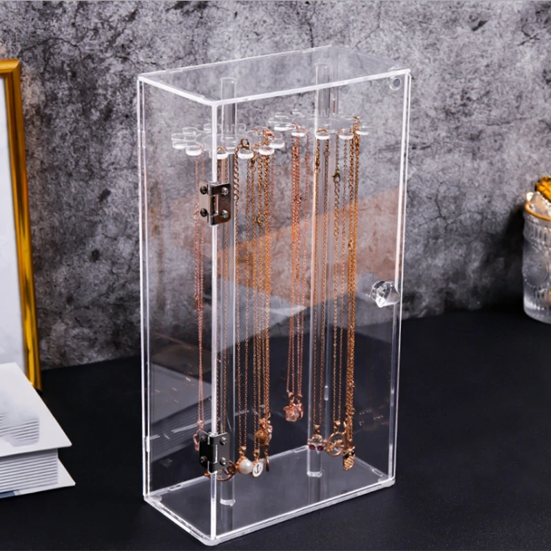 Acrylic 24 Hooks Rotation Necklace Display Stand Pendant Display ...