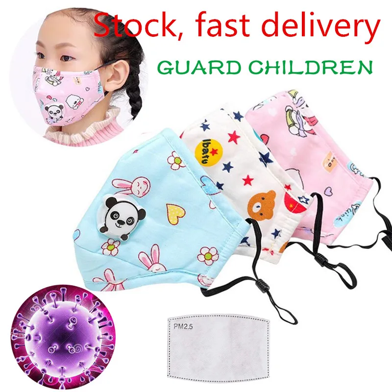 

Stock 1Pcs PM2.5 Masks children Reusable Masks For Kn95 ffp3 with valve Thicken Smog Mask Dust Mask Fits 2-10 Years Old Kids