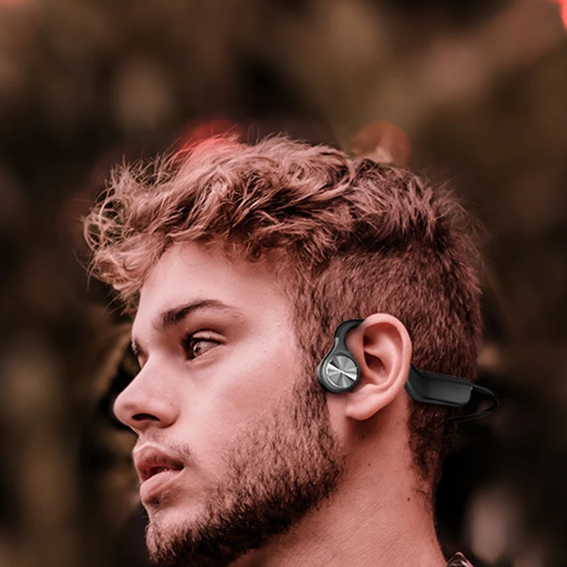 

Gray E9 Bone Conduction Bluetooth Headset Wireless Bluetooth 5.0 Open Binaural Stereo Bone Conduction Earphones Sports Portable