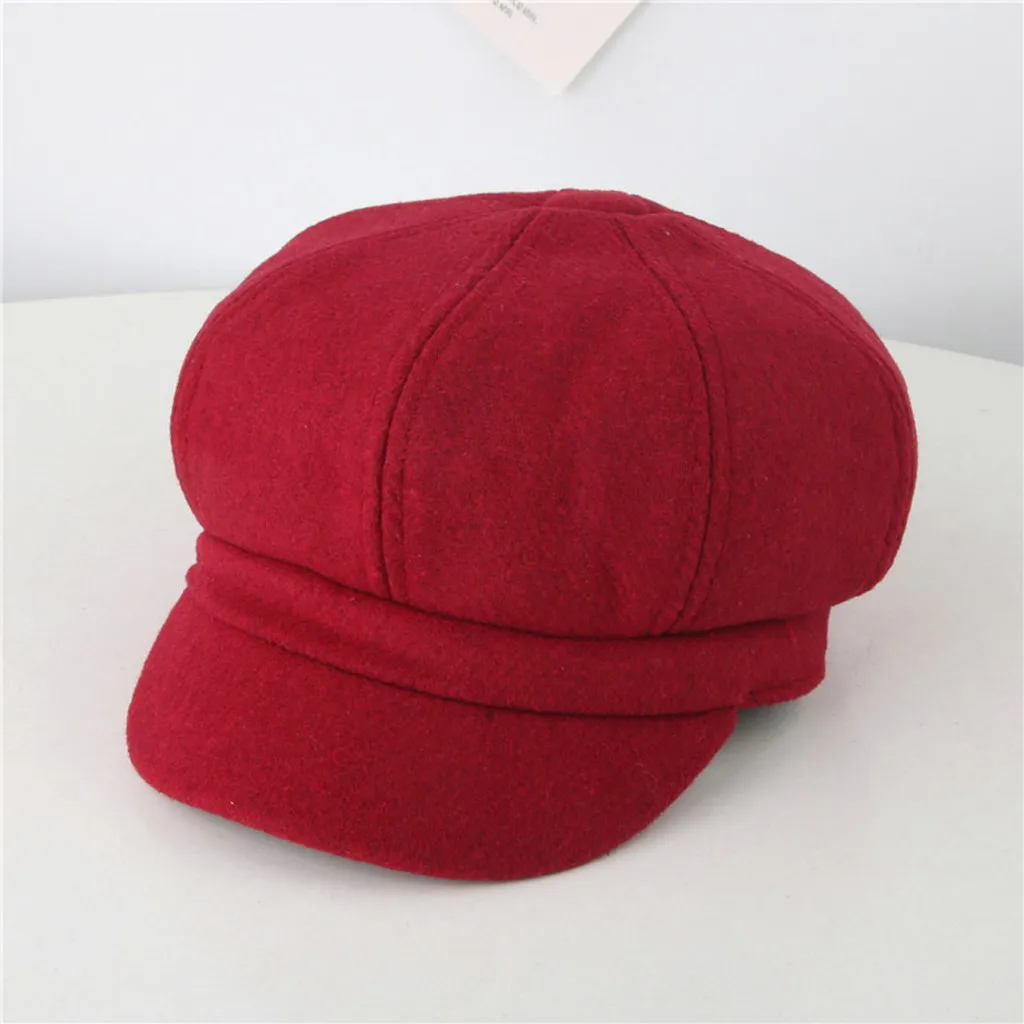 Берет, шапка для детей, для девочек, однотонная, газетная, шапка, зимняя, утолщенная, защита, шапки, модная, сохраняющая тепло, берет, шапка, шапка Py4