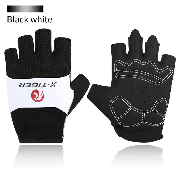 X-Tiger Anti-Slip Half Finger Cycling Gloves High Elastic Breathable MTB Bike Gloves Summer Bicycle Gym Fitness Sports Gloves