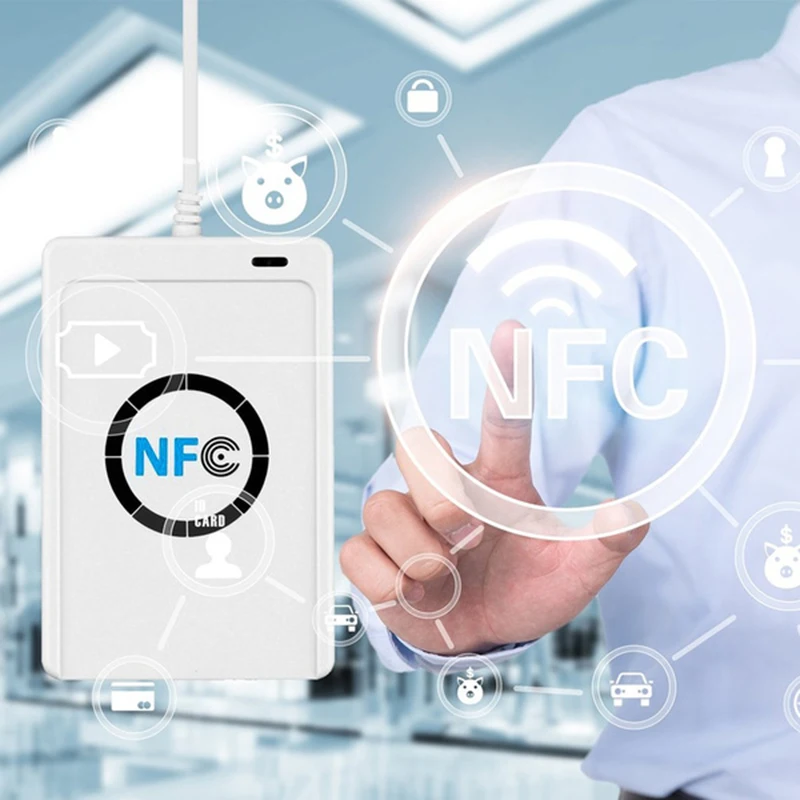 US $21.43 ACR122U Original USB NFC RFID Card Reader Writer For All 4 Types Of NFC ISOIEC18092 Tags 1 SDK CD